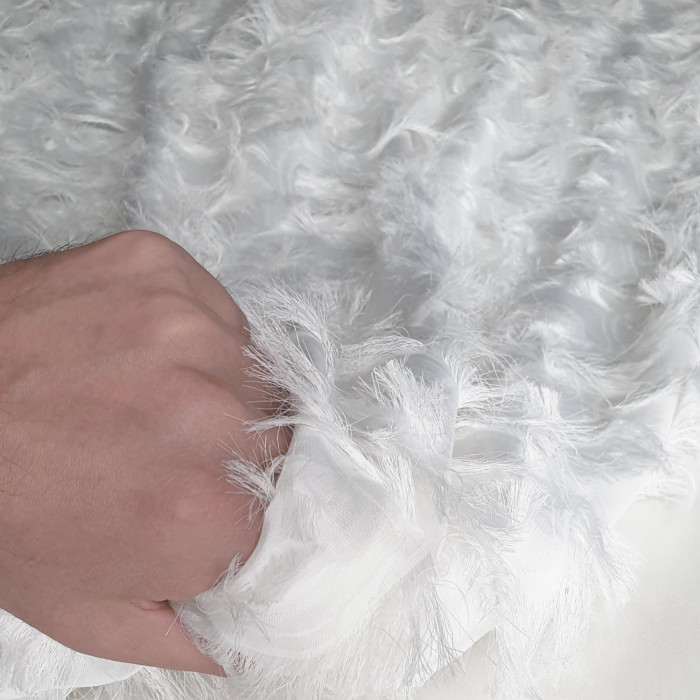 Жаккард плательный с бахромой МА0911/White Swan для пошива юбки
